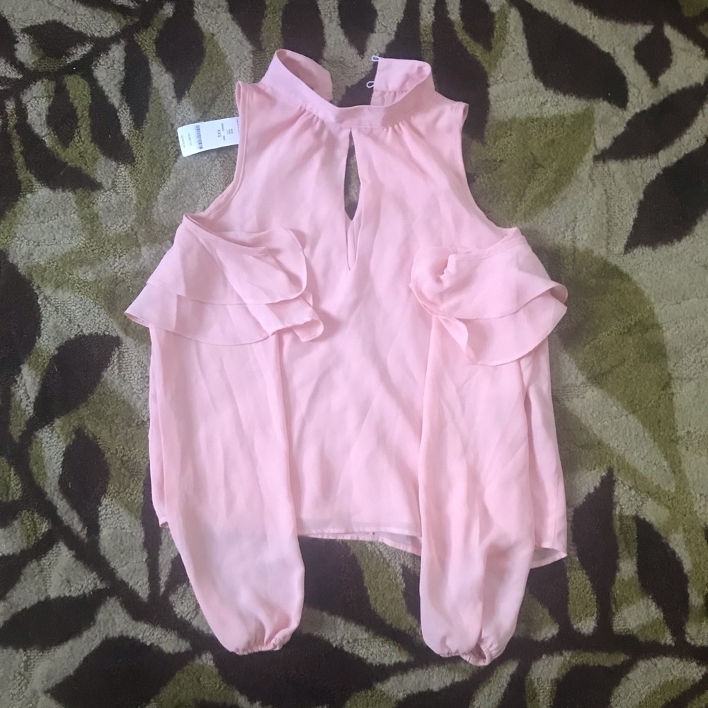 New with tags Bebe Pink Blush Cold Shoulder Top